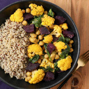 Roasted Veggie Coconut Curry with Quinoa