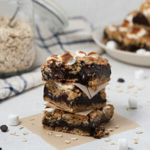 Gluten Free S'mores Revel Bars with Rolled Oats