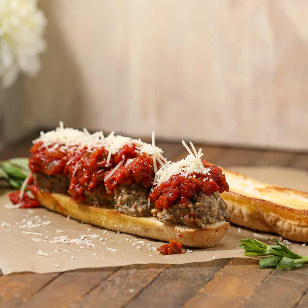 Gluten Free Double the Meat Meatball Subs
