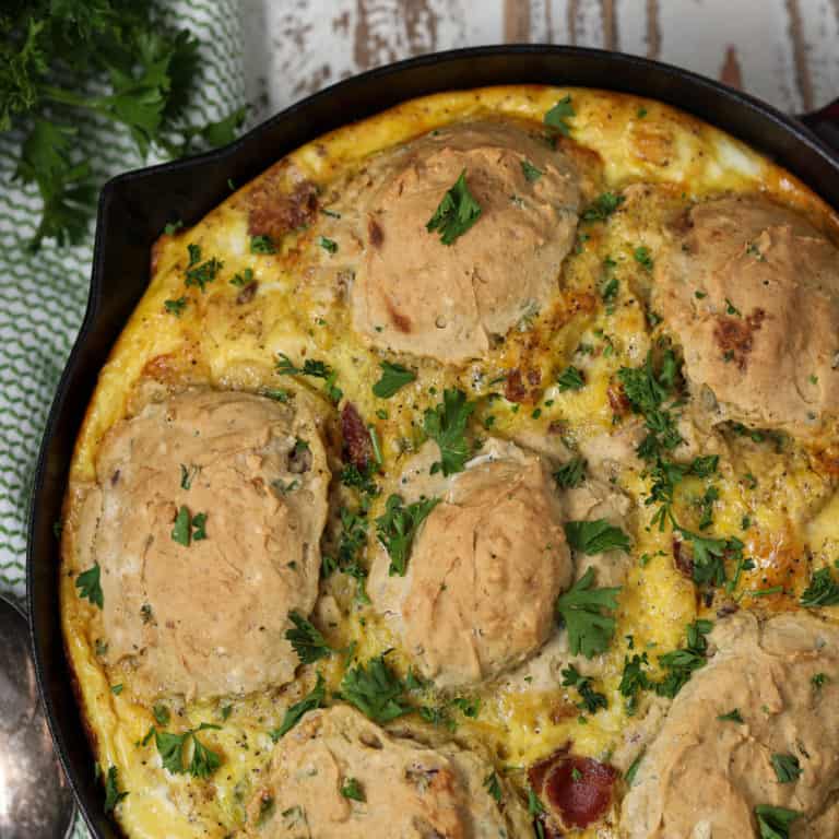 Gluten Free Breakfast Cobbler Casserole