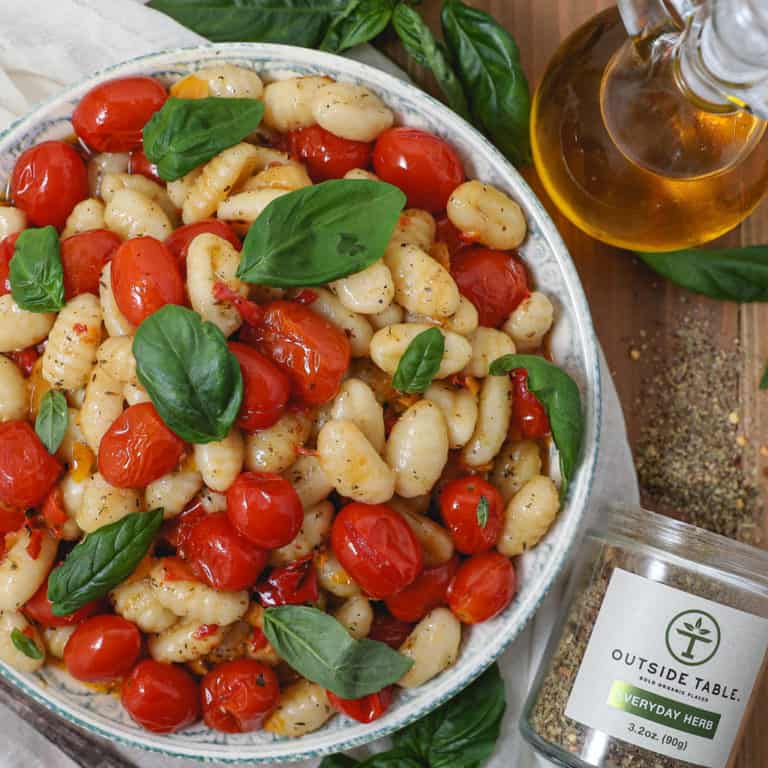 Gluten Free Sheet Pan Gnocchi with Feta Cherry Tomatoes