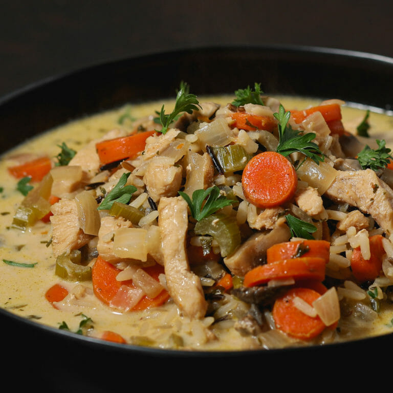Dairy Free Creamy Chicken and Wild Rice Soup