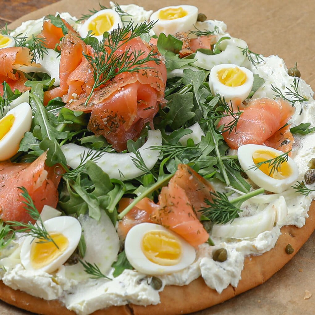 Gluten and Dairy Free Smoked Salmon Pizza