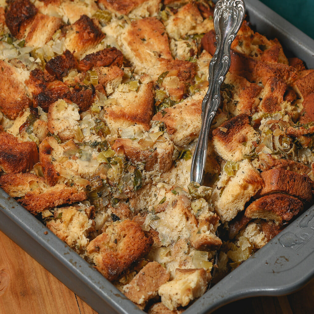 gluten and dairy free herb bread stuffing