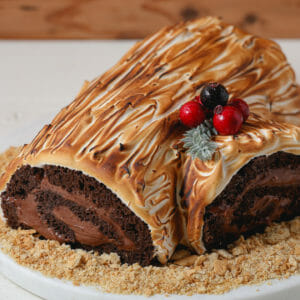 Gluten and Dairy Free S'mores Yule Log