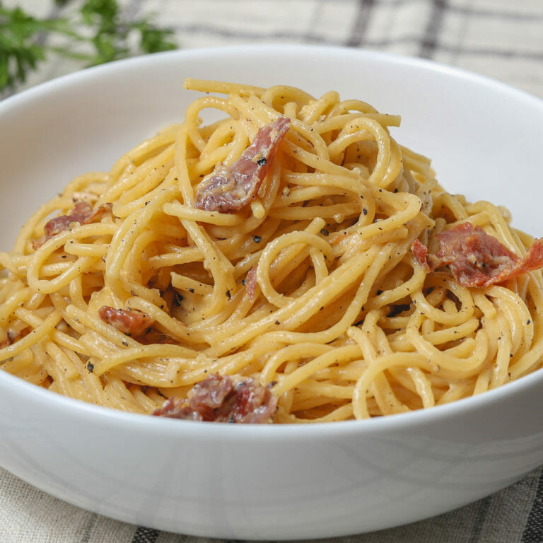Gluten and Dairy Free Spaghetti alla Carbonara