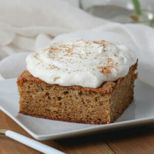 Gluten Free Spice Cake with Eggnog Frosting