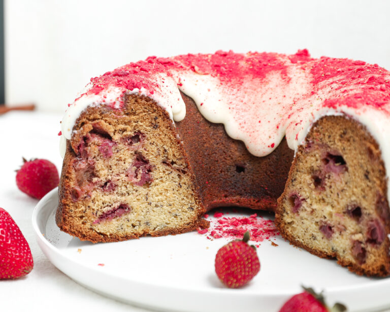 Strawberry Banana Bundt Cake
