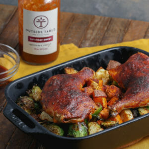 Gluten Free Roasted Barbecue Chicken and Vegetables