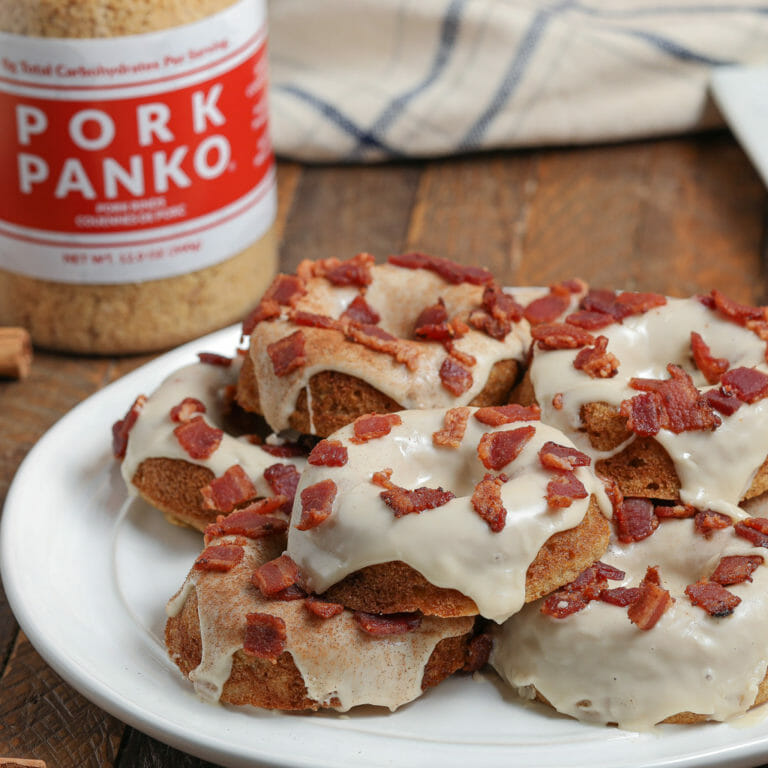 Gluten and Dairy Free Baked Maple Bacon Donuts