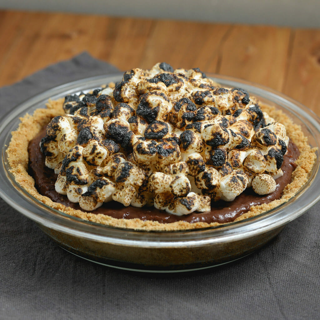 Gluten Free and Dairy Free Torched S'mores Pie