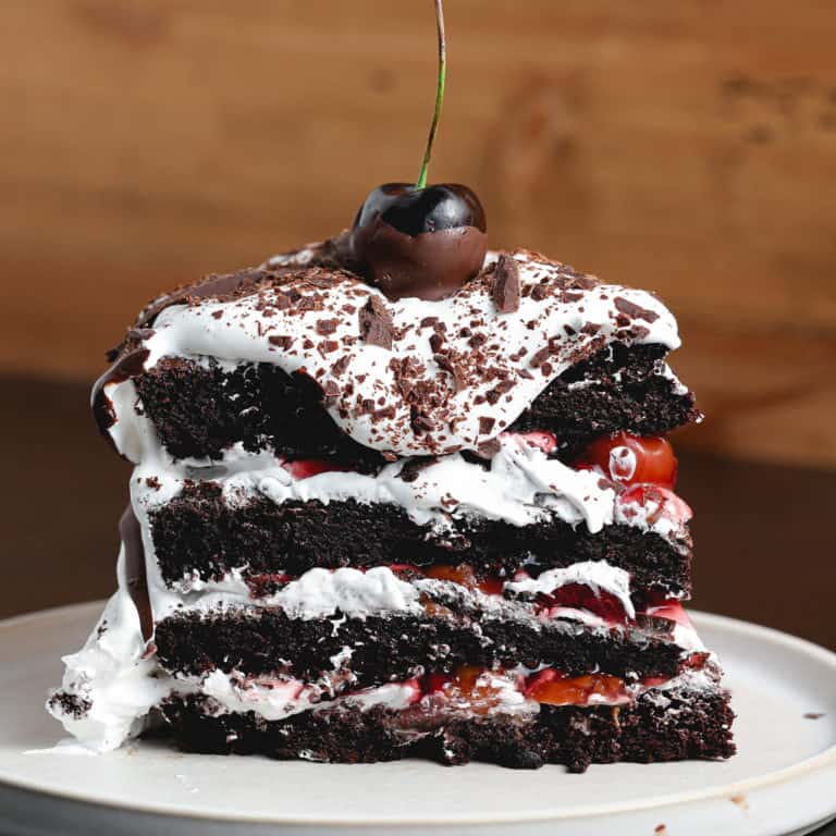 Gluten Free Double Cherry Black Forest Cake