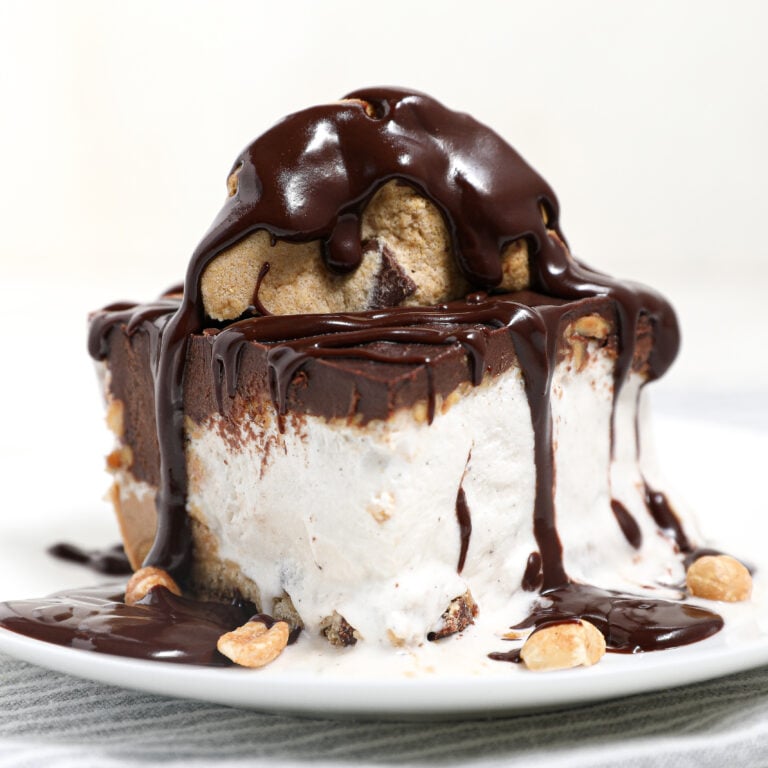 Chocolate Chip Cookie Peanut Butter Ice Cream Cake