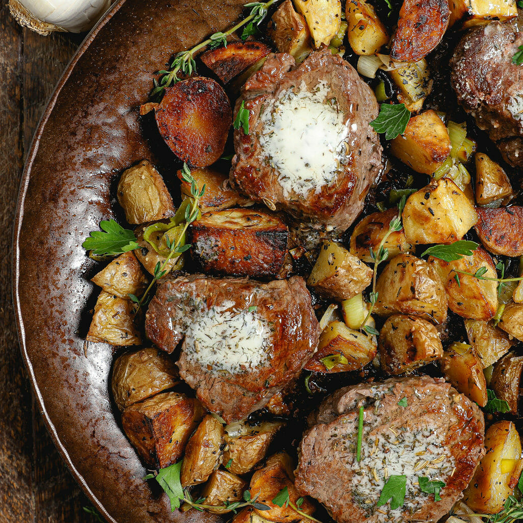 The Ultimate Filet Mignon with Roasted Herbes de Provence Potatoes
