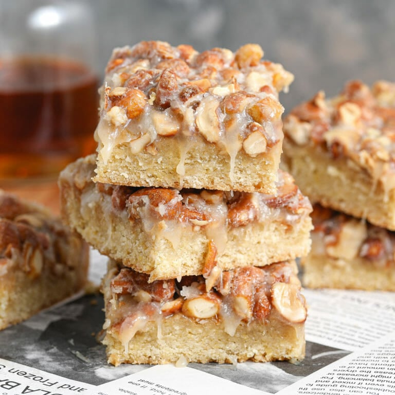 Gluten and Dairy Free Sticky Maple Cashew Bars