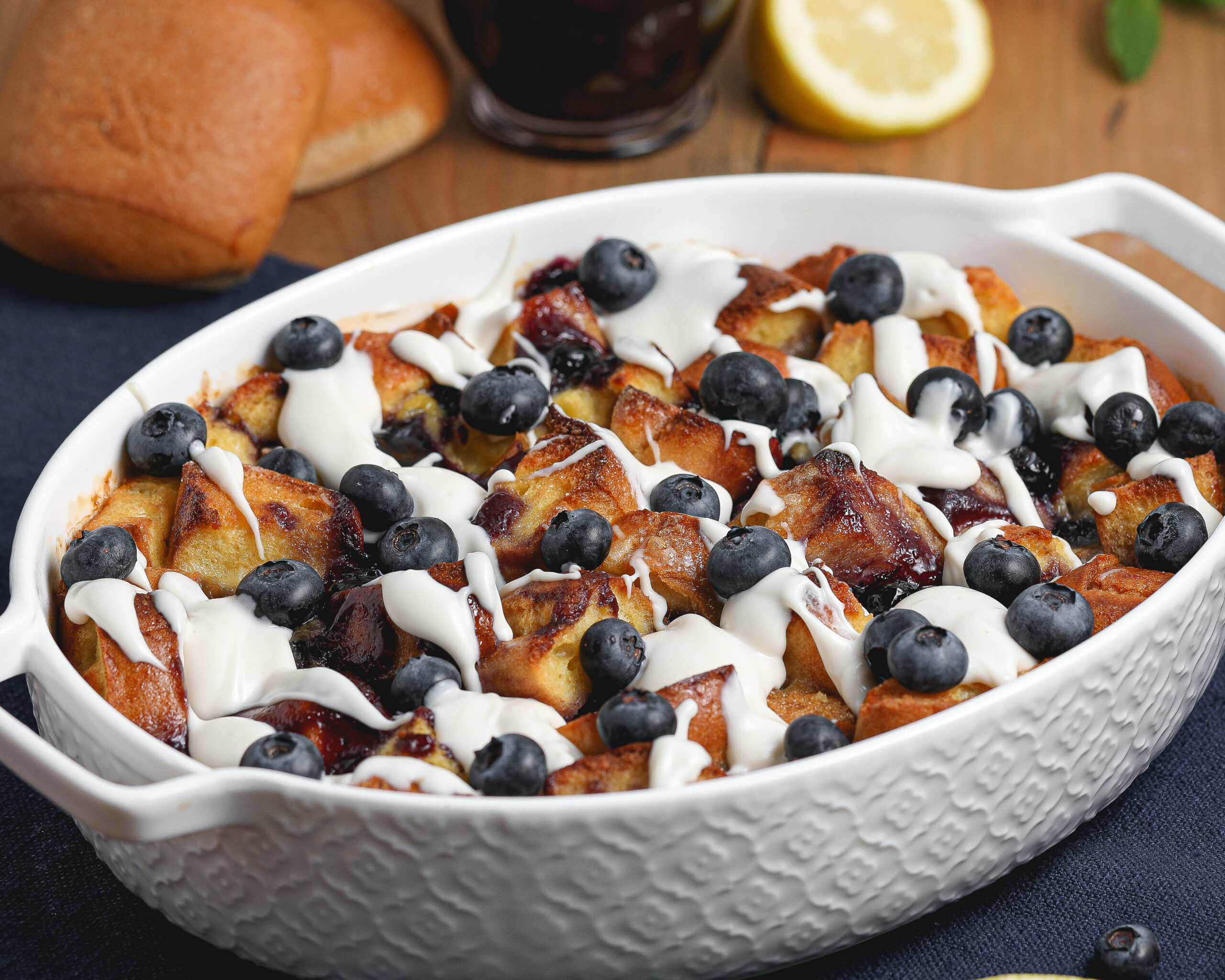 Gluten and Dairy Free Blueberry Bread Pudding