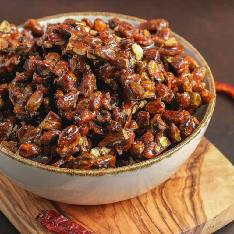 Easy Dairy Free Spicy Candied Pistachios
