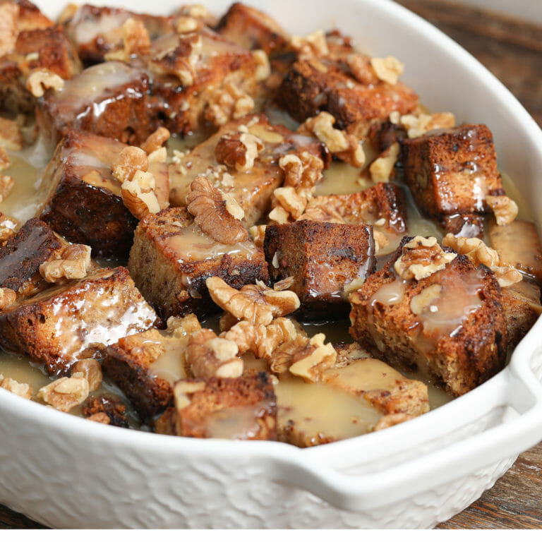 Gluten and Dairy Free Banana Bread Pudding