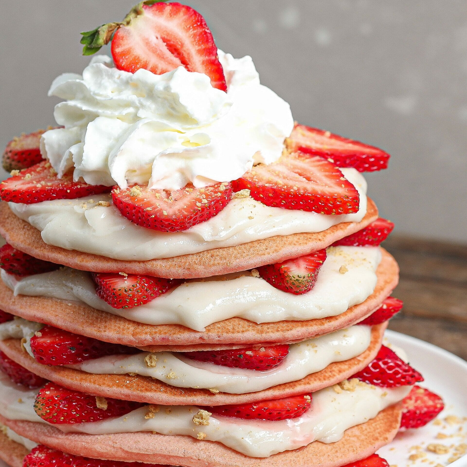 Gluten and Dairy Free Strawberry Shortcake Pancakes
