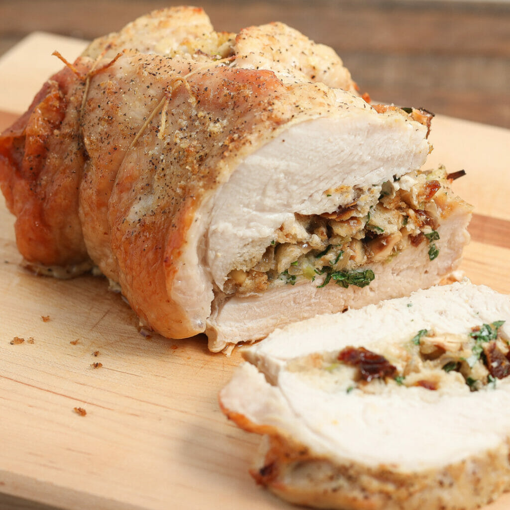Gluten Free Turkey Roulade with Date Stuffing
