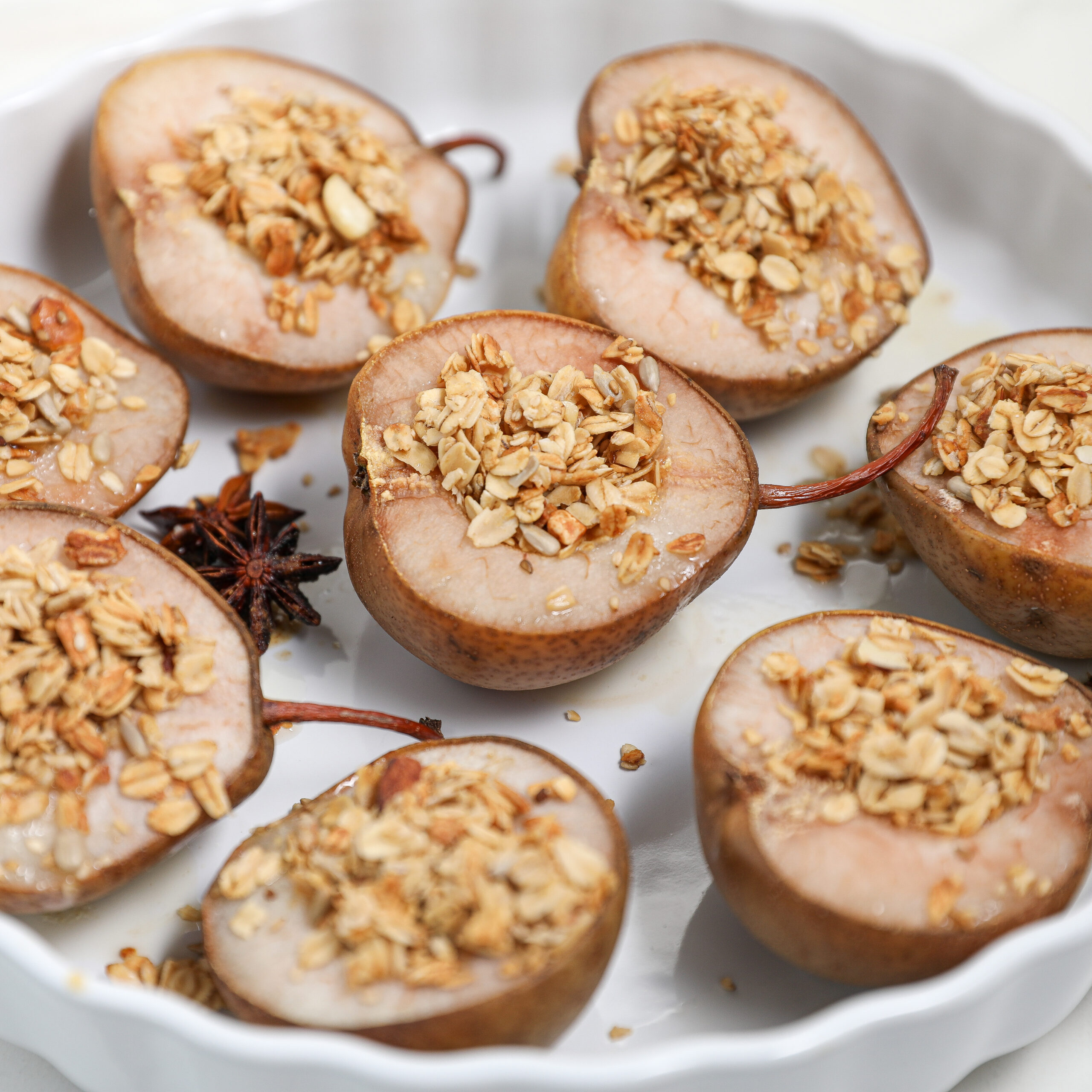 Cranberry-Walnut Baked Pears