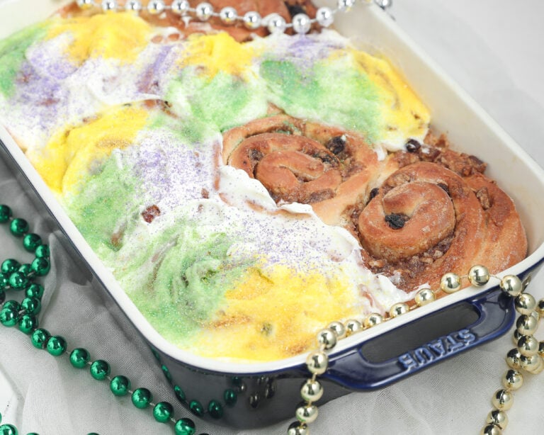King Cake Cinnamon Rolls