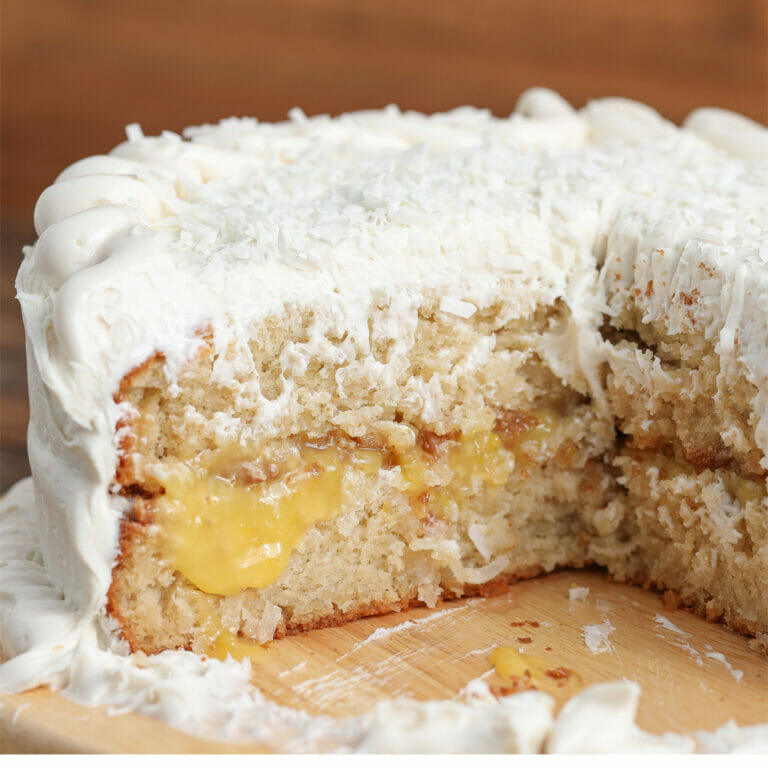 Coconut Cake with Lemon Curd