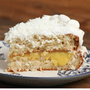Coconut Cake with Lemon Curd