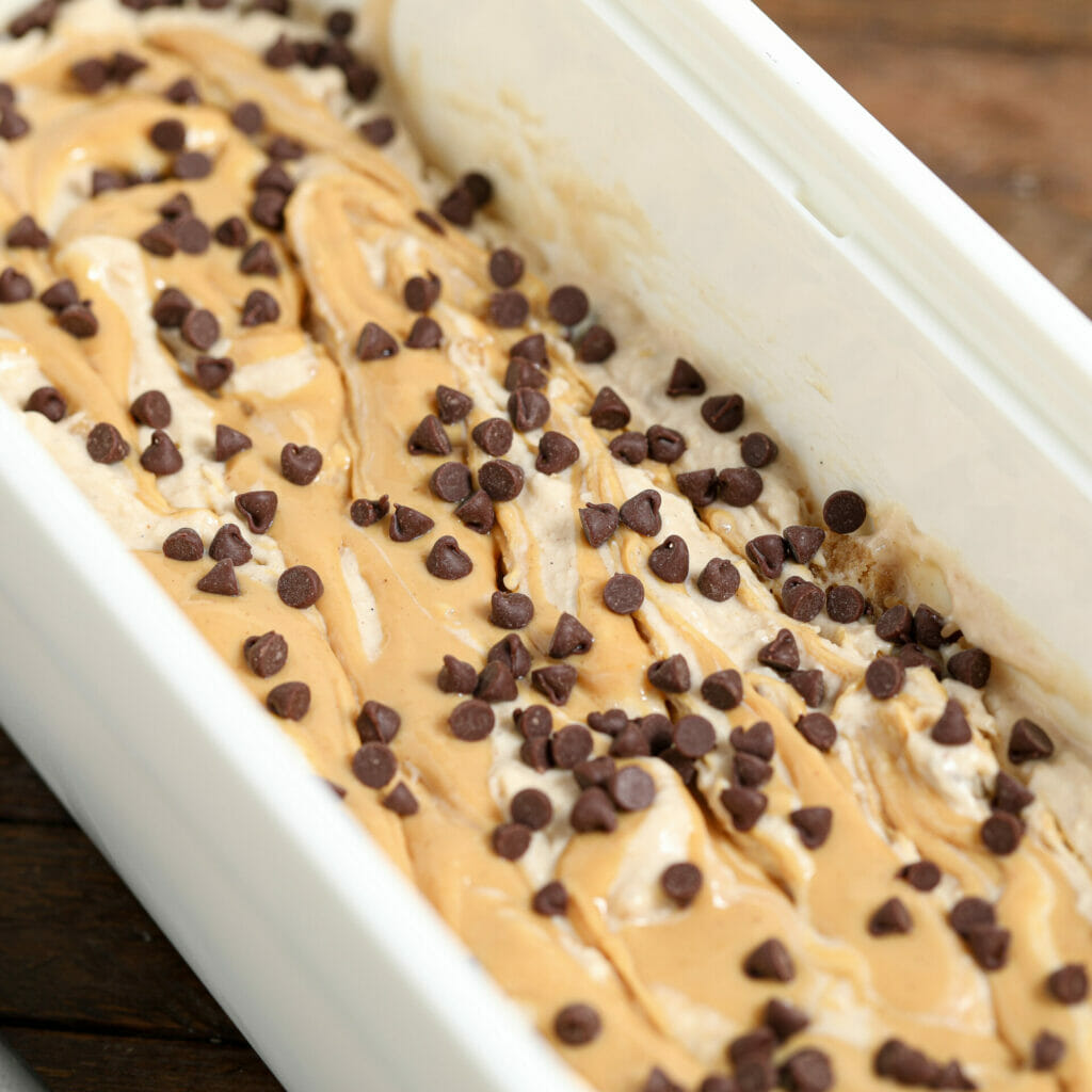 Peanut Butter Ice Cream with Cookie Dough