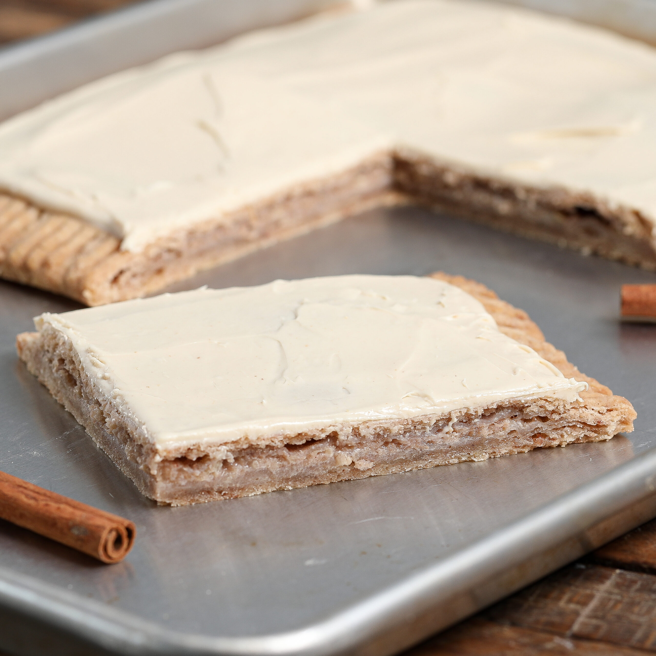 Banana Bread Pop Tarts with Peanut Butter Frosting 