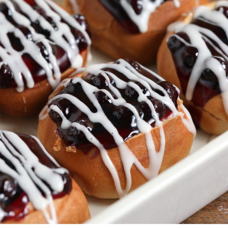 Lemon Blueberry Cheesecake Danish Sliders