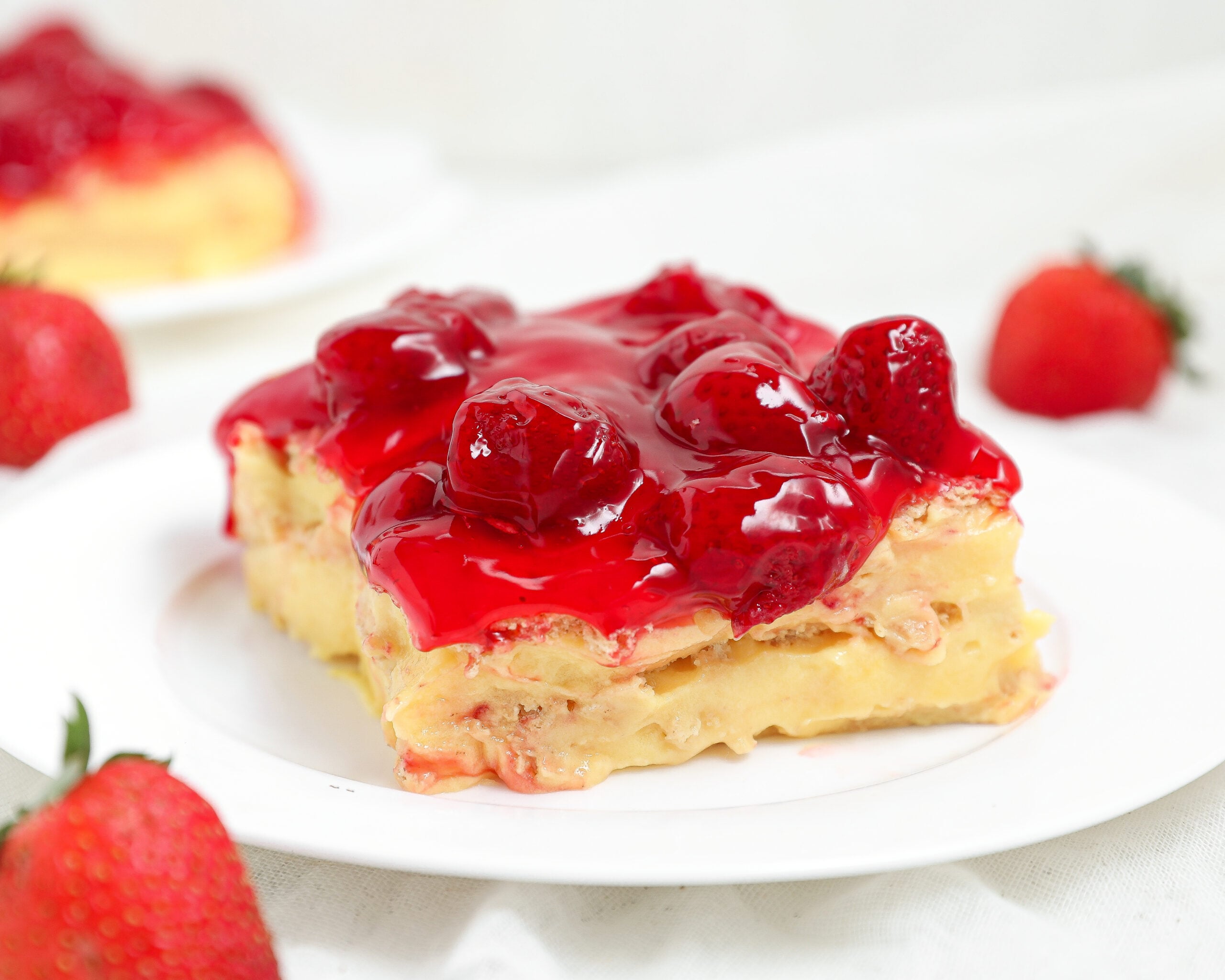 No-Bake Strawberry Eclair Cake