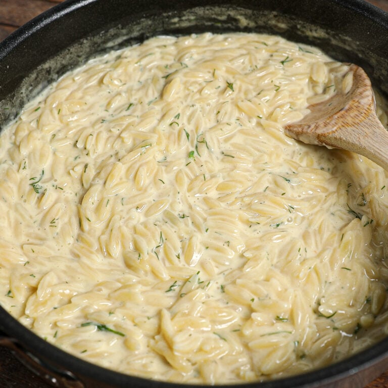Creamy Feta Dill Orzo