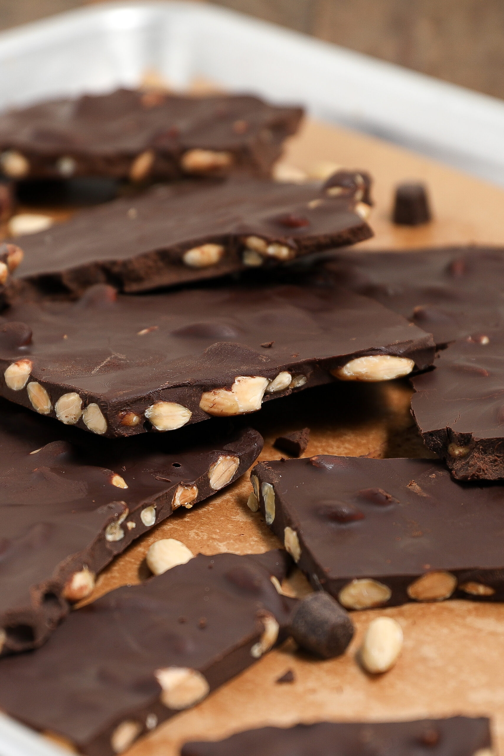 Chocolate Bark with Honey Glazed Almonds - The Salty Cooker – Flavorful ...