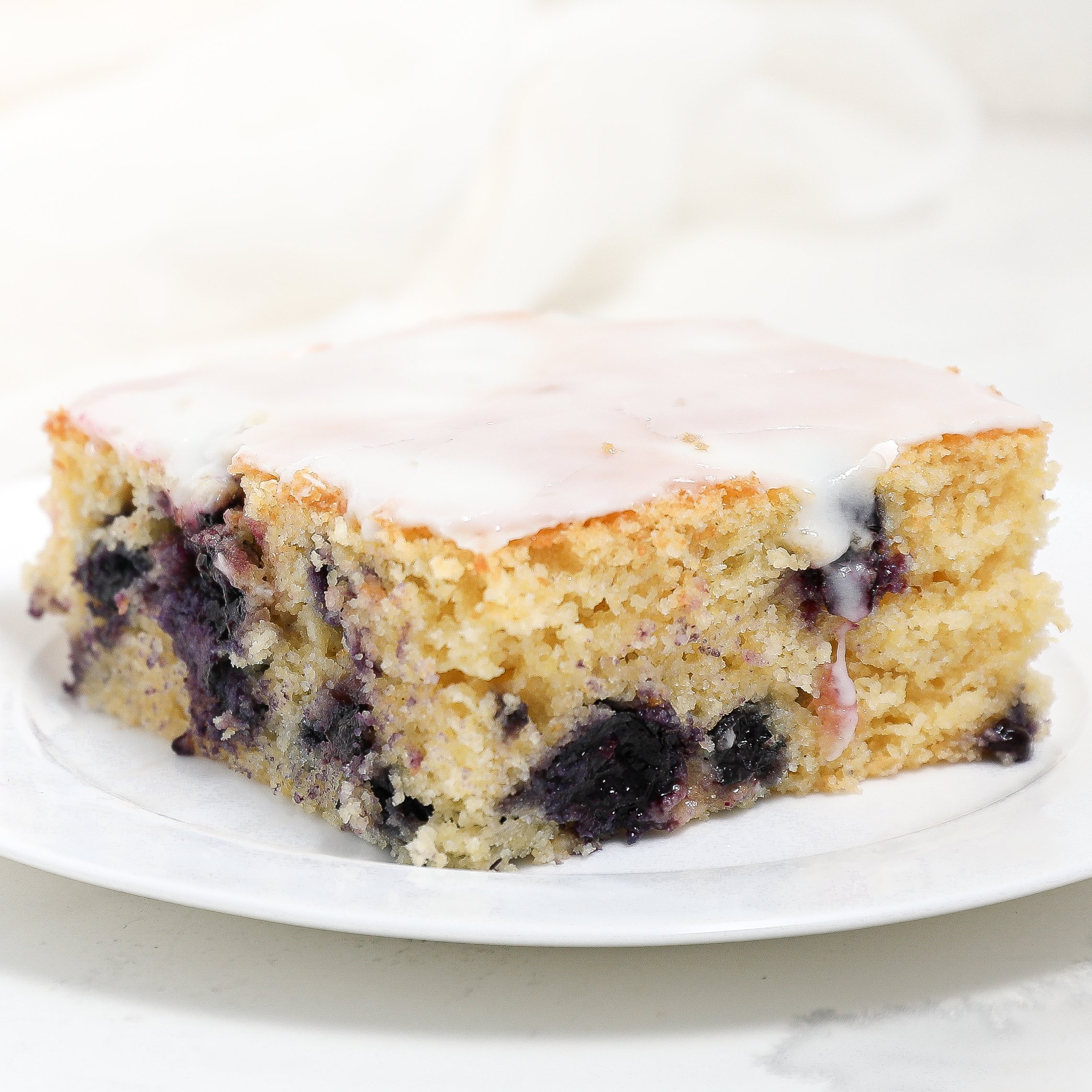 Blueberry Cornbread with Lemon Glaze-image