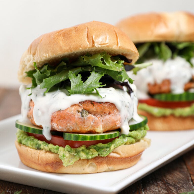 Salmon Feta Burgers