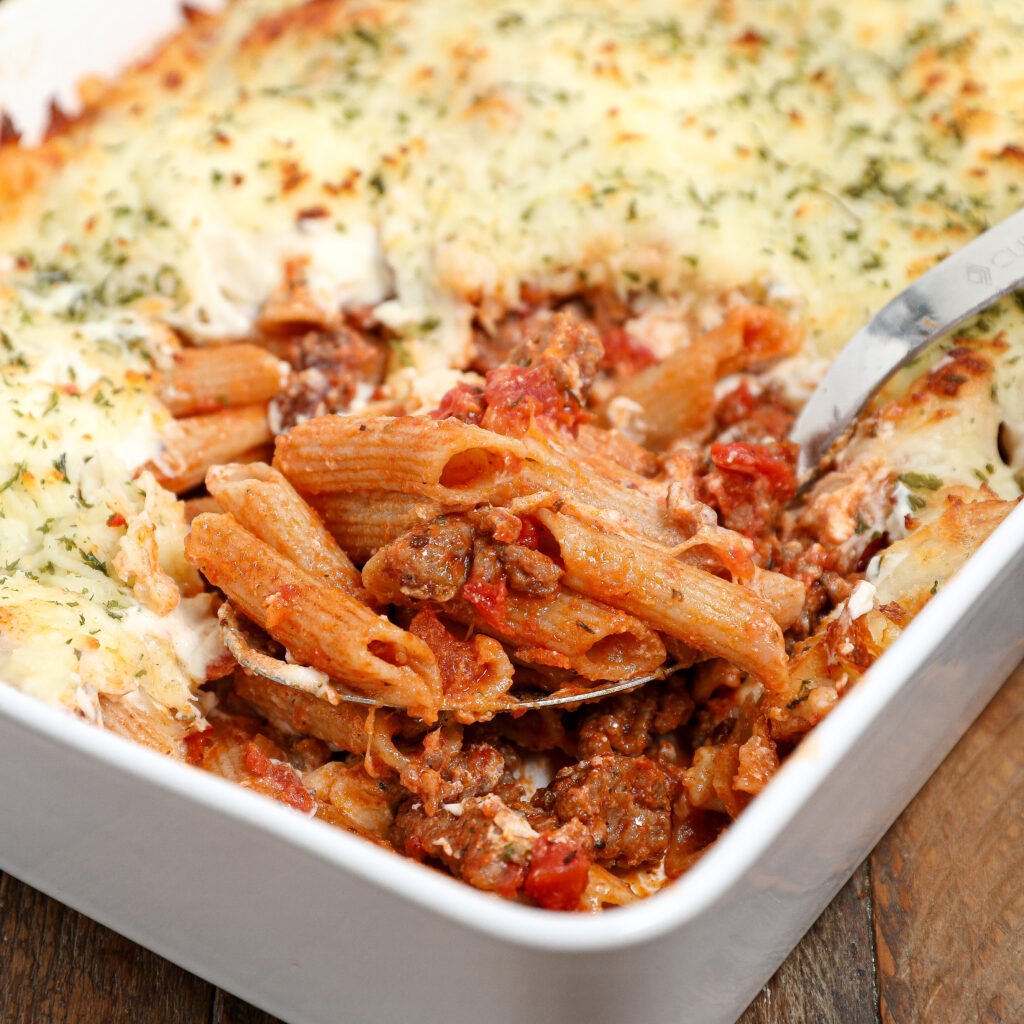 Baked Penne with Italian Sausage The Salty Cooker