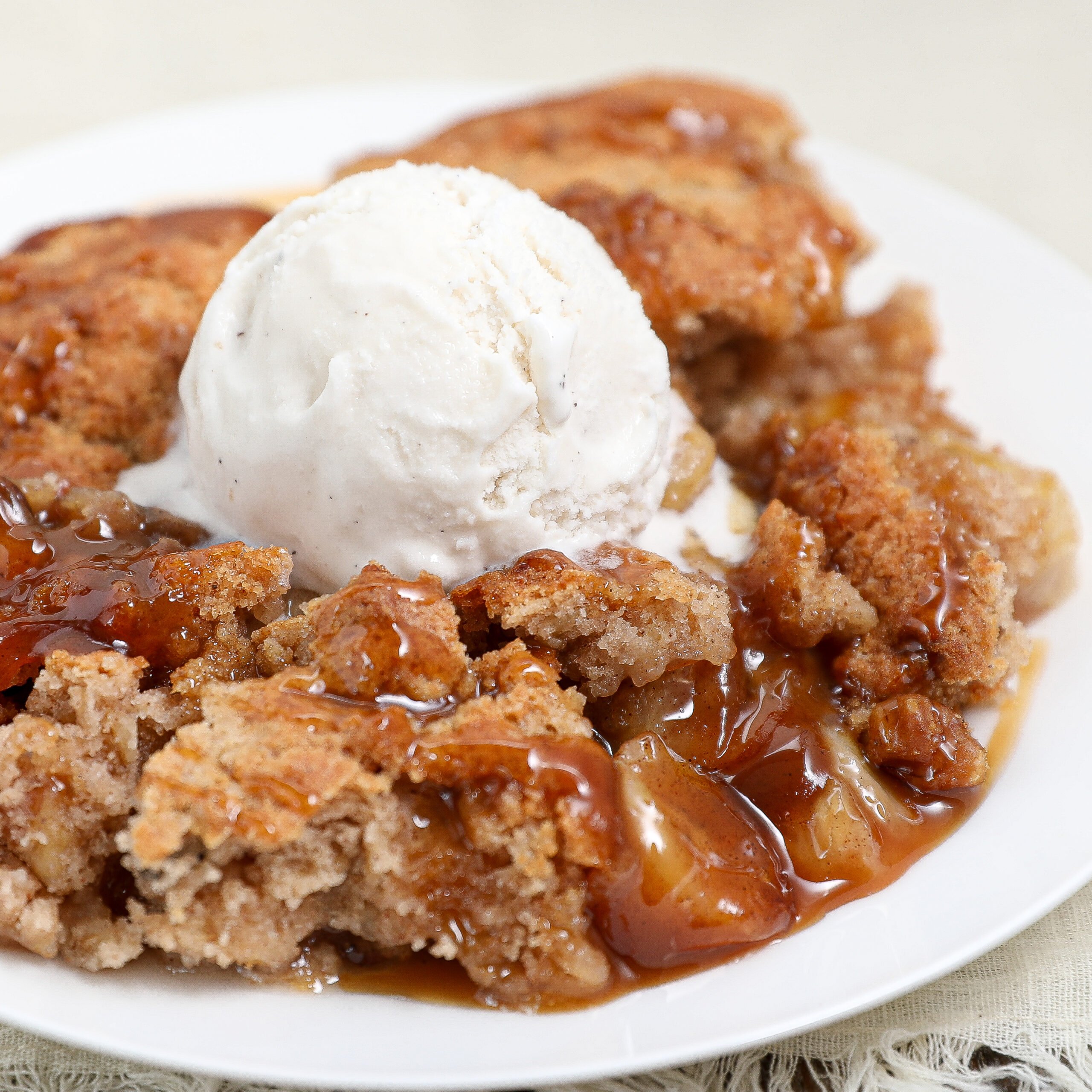 Banana Caramel Cobbler