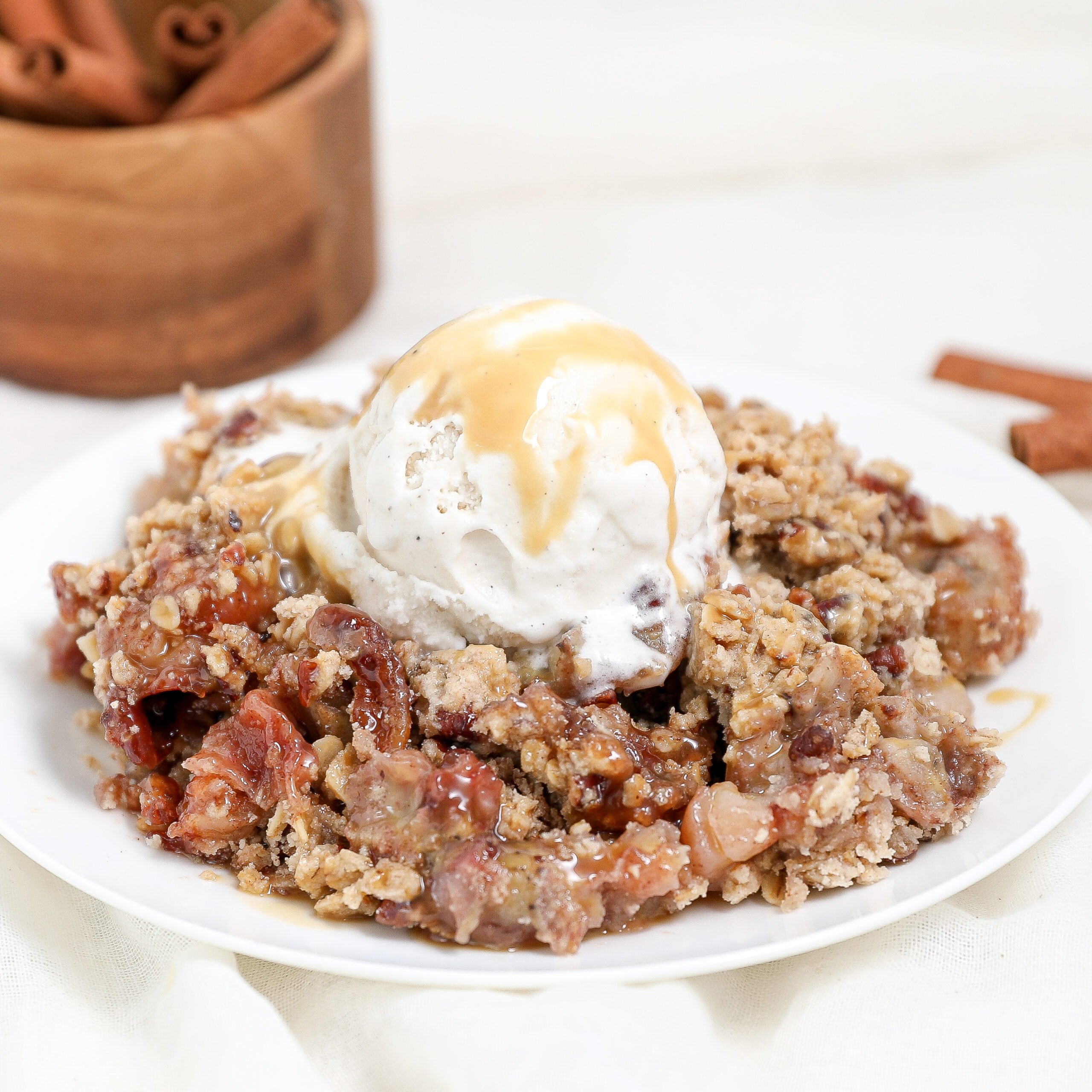 Caramel Banana Crisp