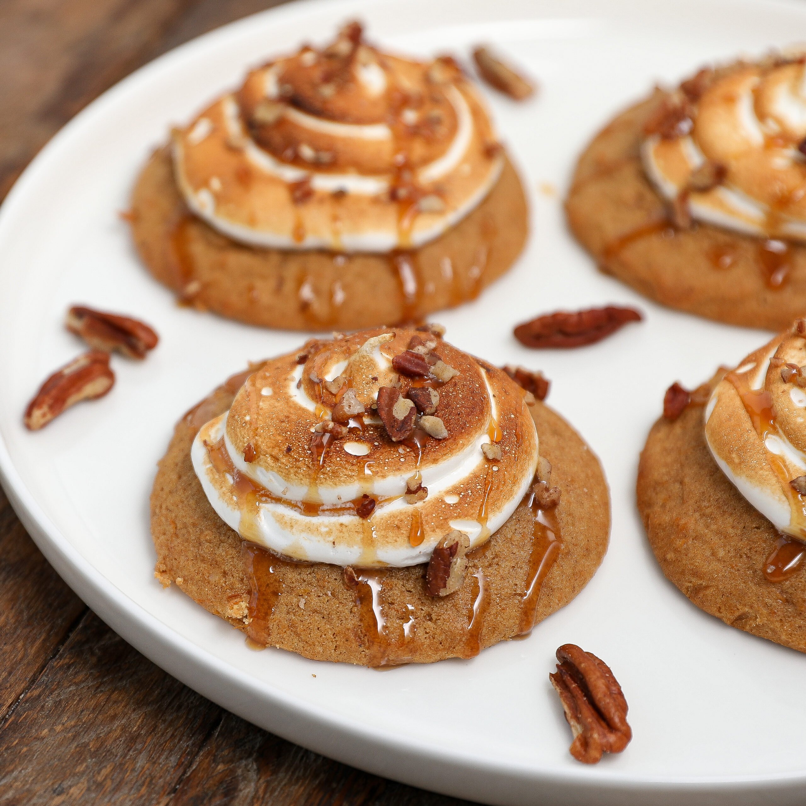 Sweet Potato Cookies with Toasted Marshmallow