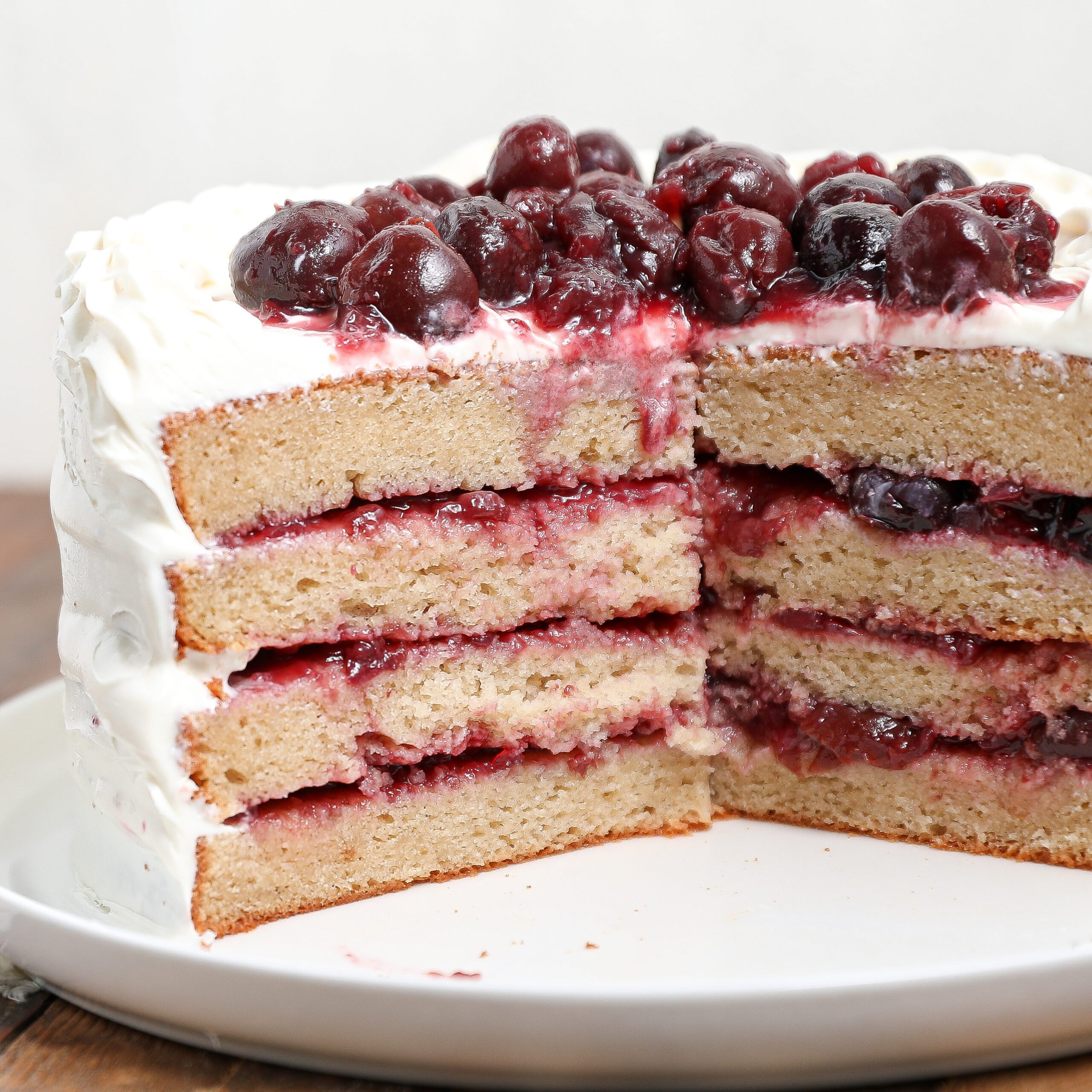 Tart and Sweet White Forest Cake