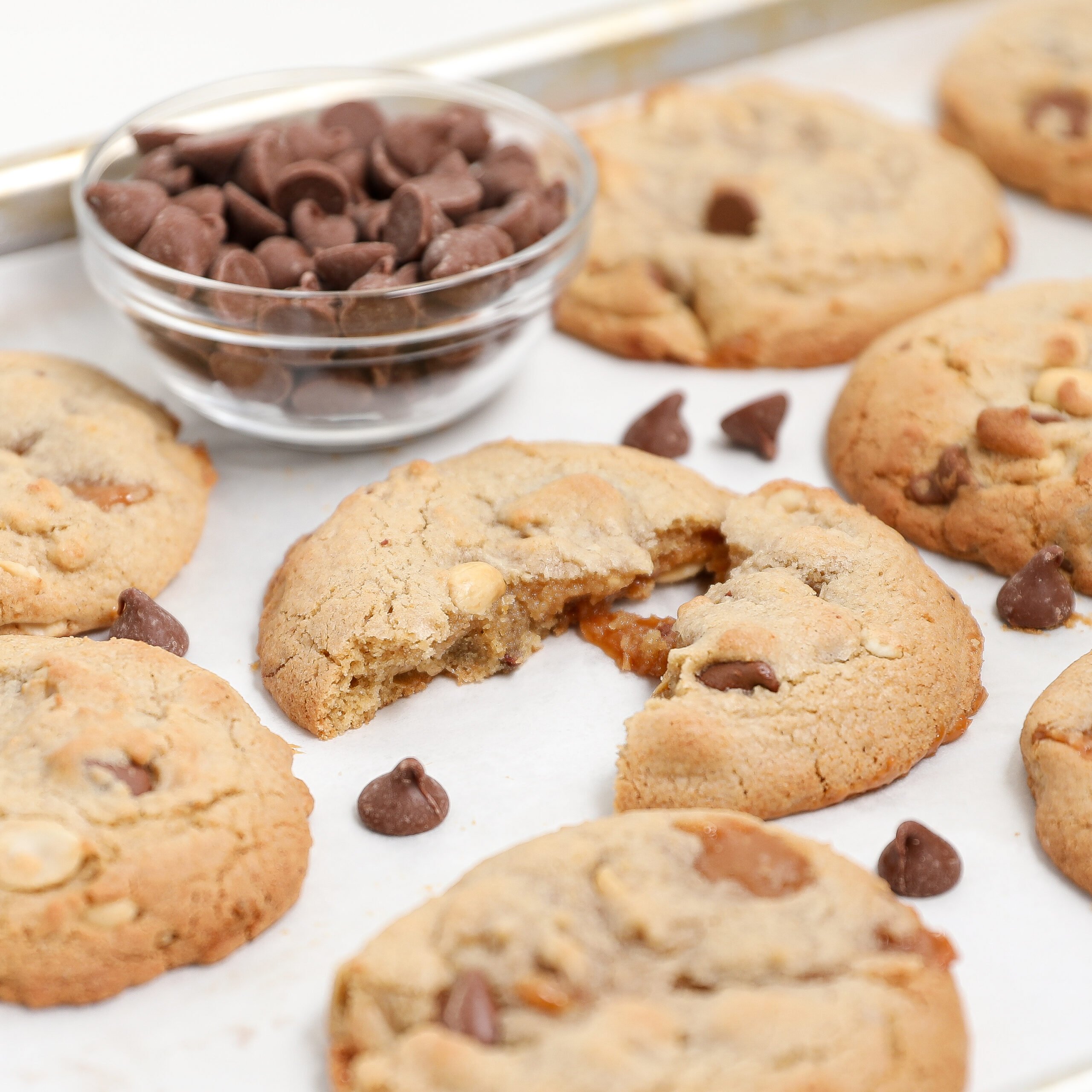 Browned Butter Snickers Cookies