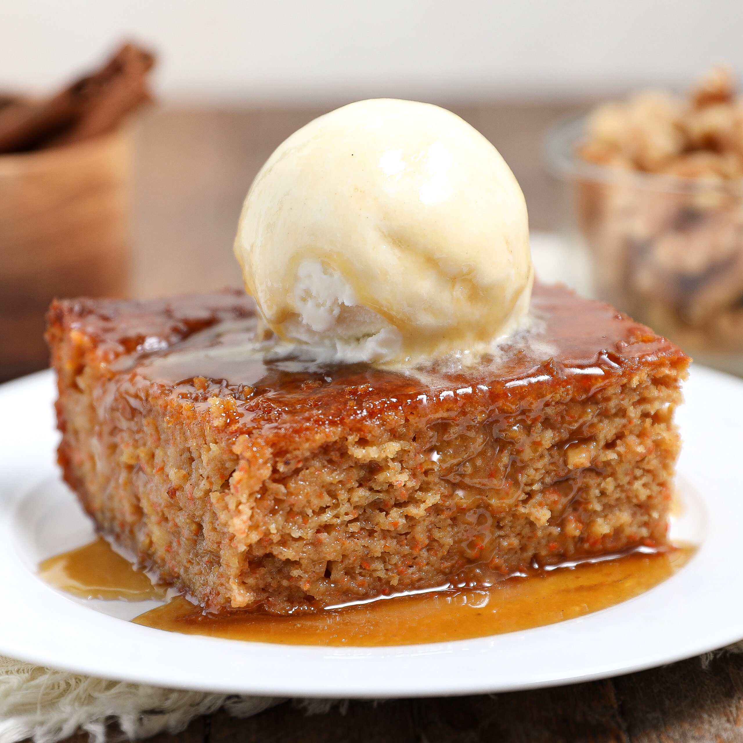 Moist Carrot Cake Pudding Cake