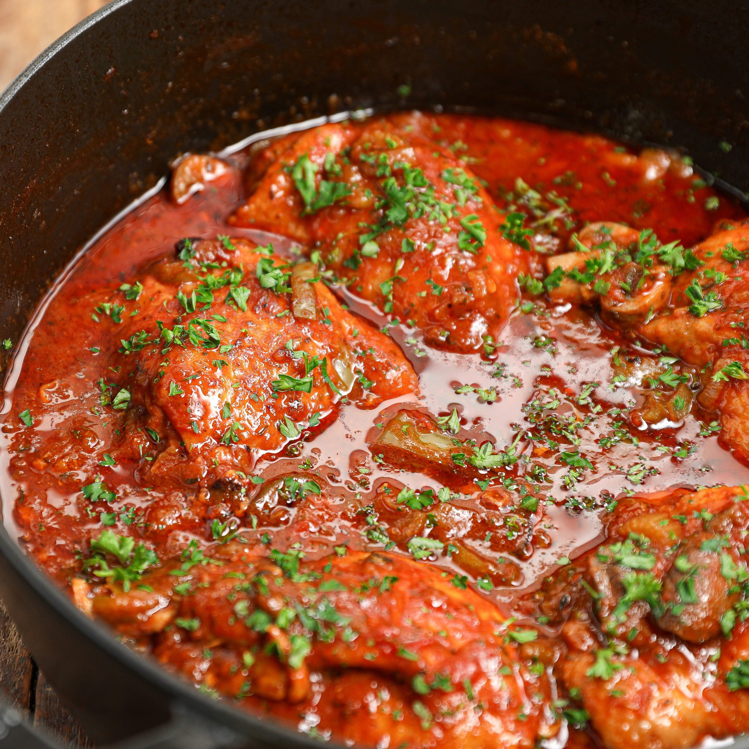 Easy Chicken Cacciatore in the Oven