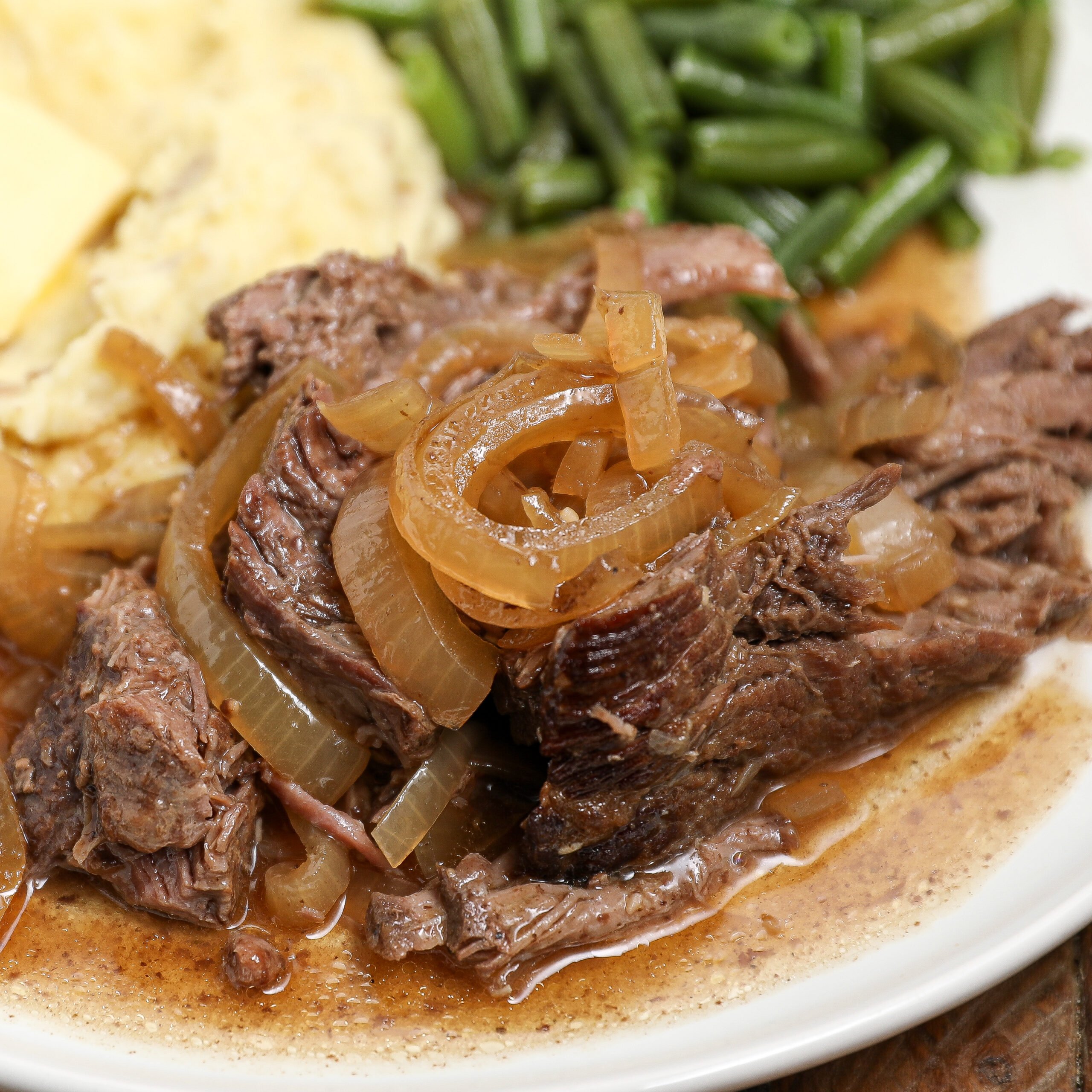 French Onion Pot Roast (Slow Cooker or Oven!)