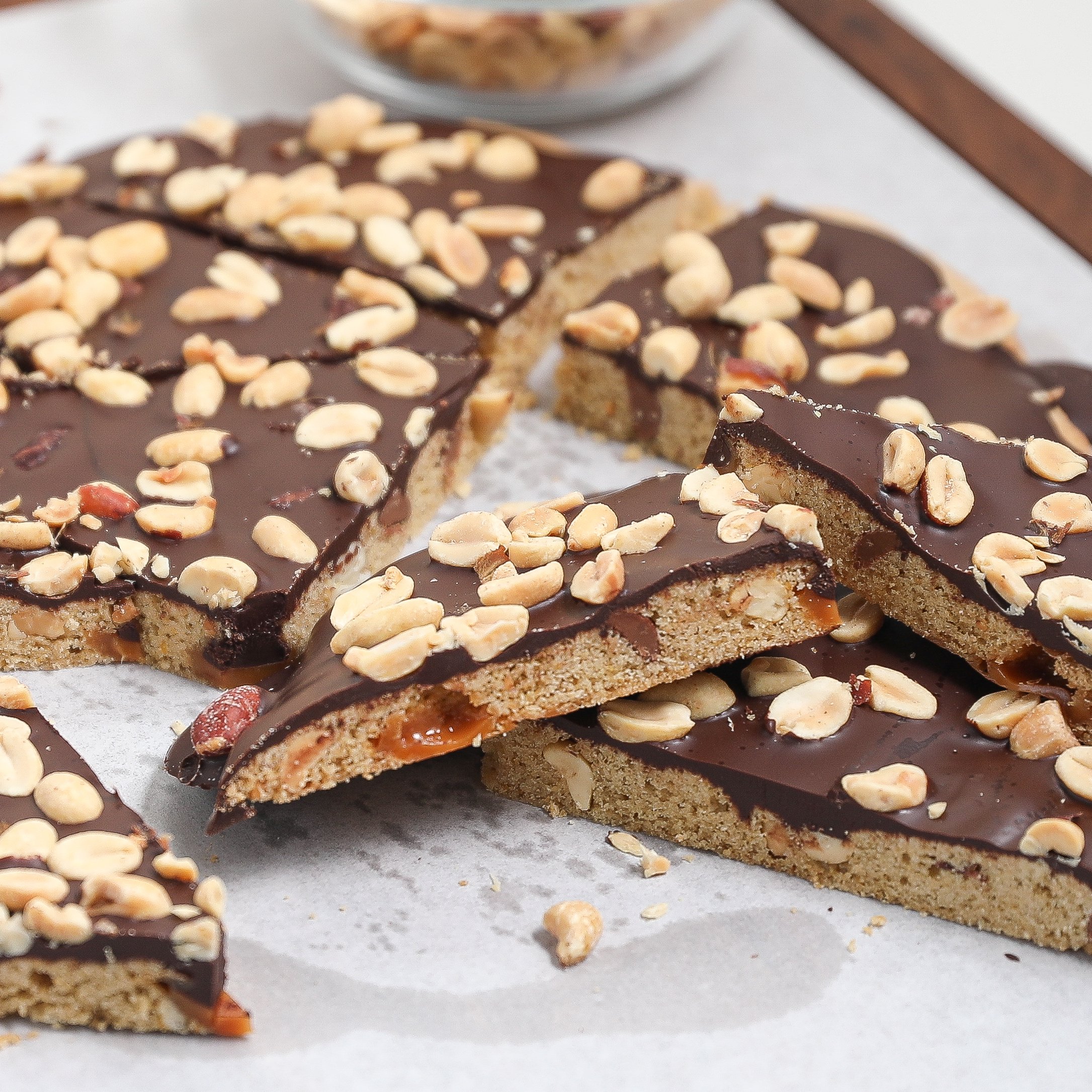 Snickers Cookie Bark