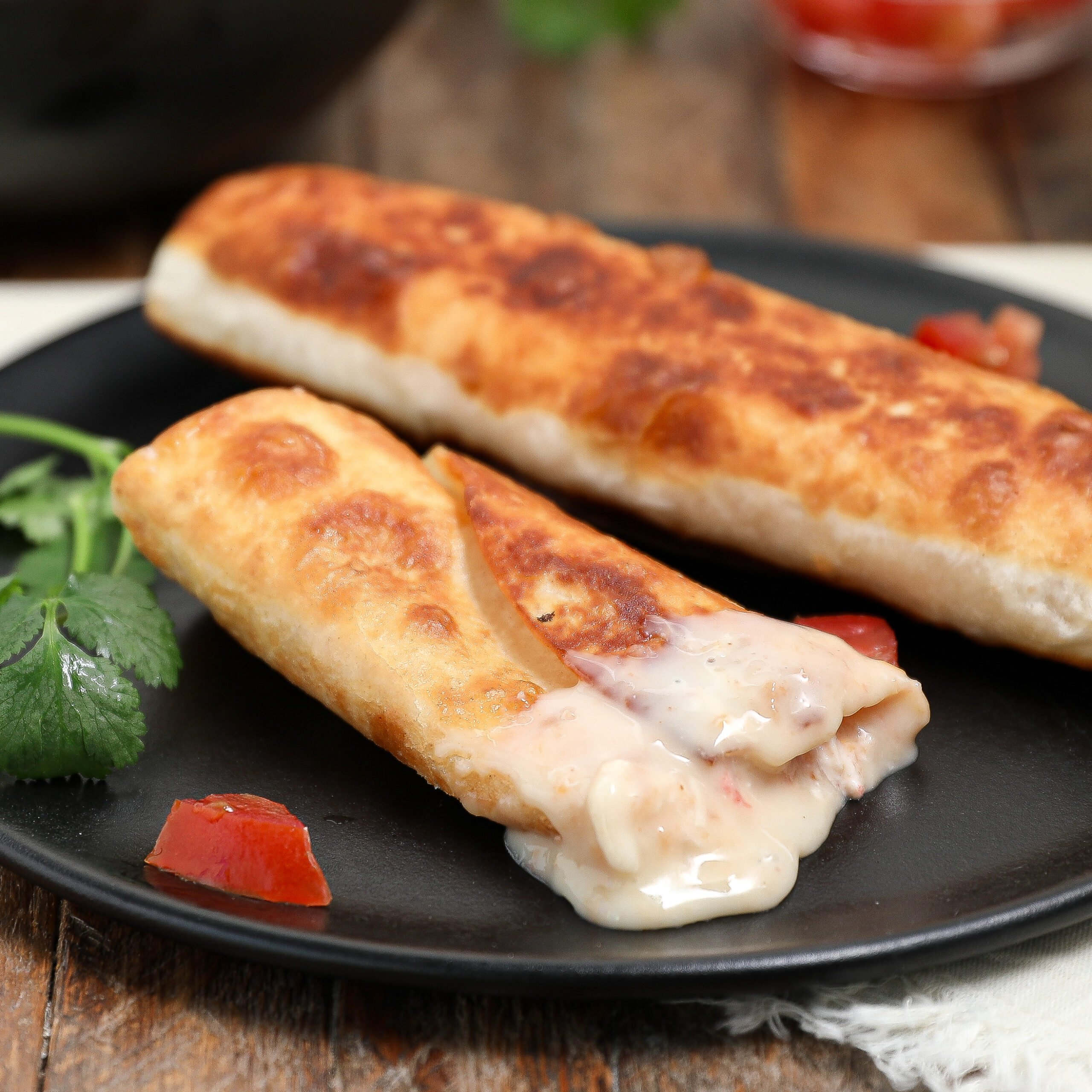 Chicken Taquitos with Queso