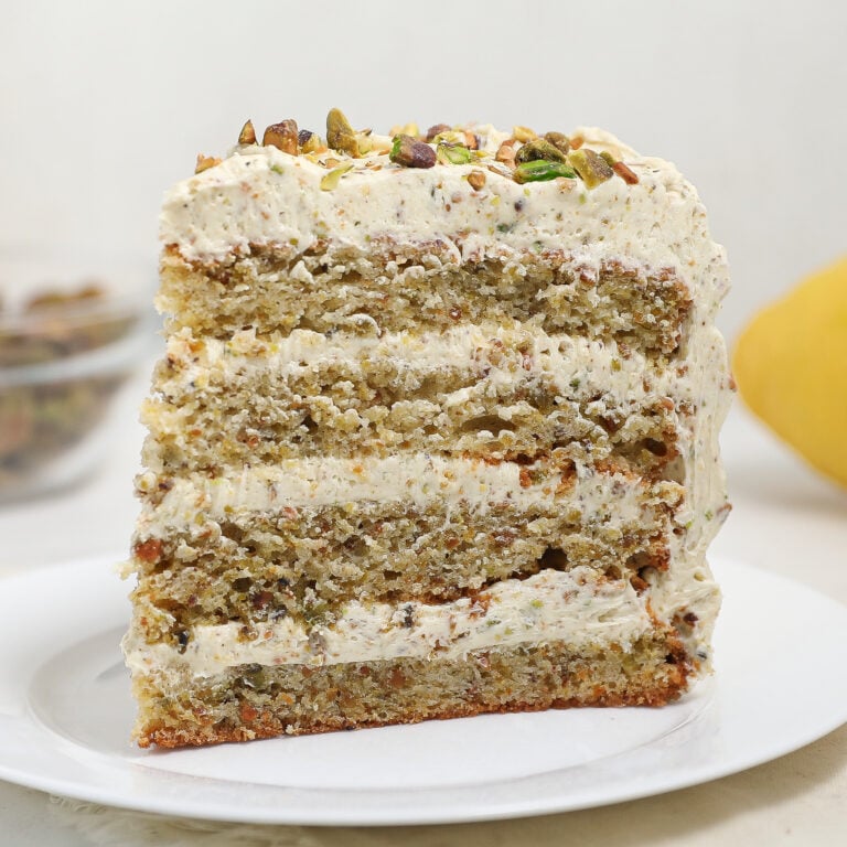 Pistachio Cake with Pistachio Buttercream Frosting