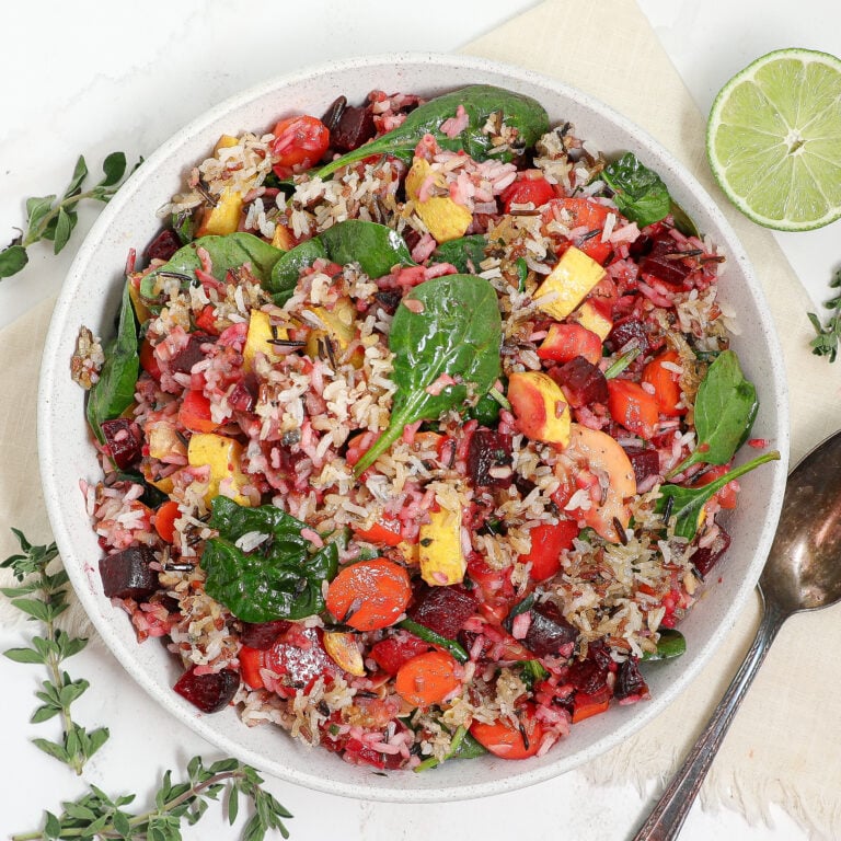 Crispy Rice and Roasted Veggie Salad