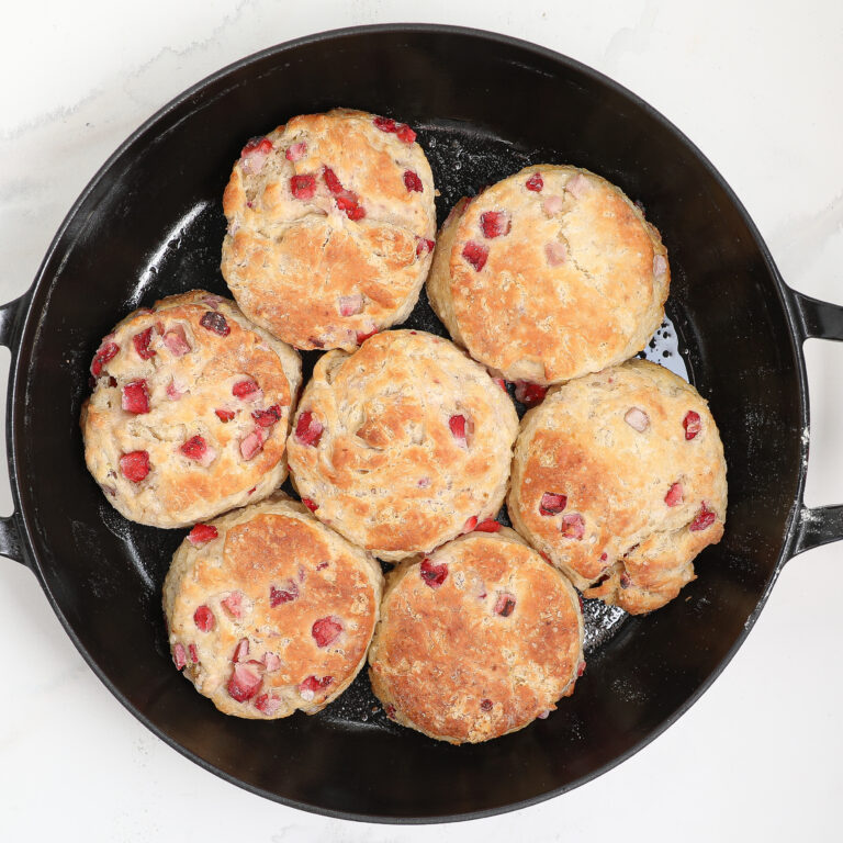 Strawberry Lemon Buttermilk Biscuits with Glaze